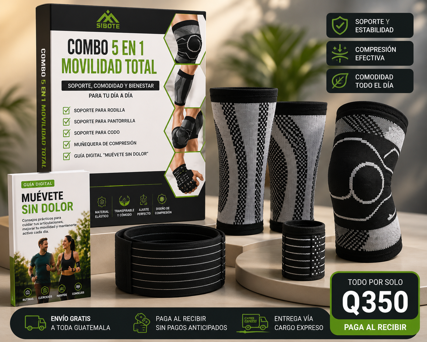 COMBO 5 EN 1 SOPORTE Y BINESTAR PARA TU DIA A DIA