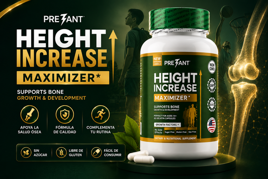 Height Increase Maximizer. Fórmula con Calcio, Vitamina D3, Zinc y Magnesio